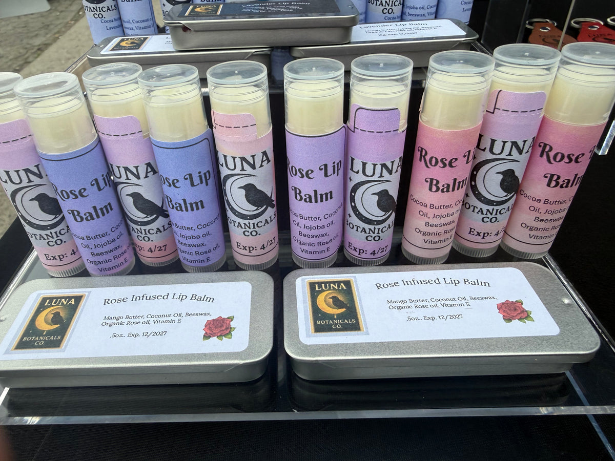 Lavendar and Rose Lip Balm Tubes